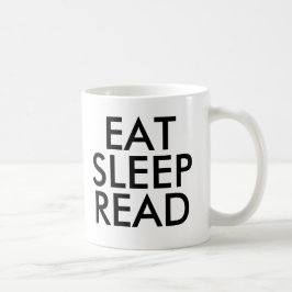 De Café Comer Suspensão Ler caneca | Cute Book Lover Mug