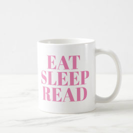 De Café Comer Suspensão Ler caneca | Cute Book Lover Mug