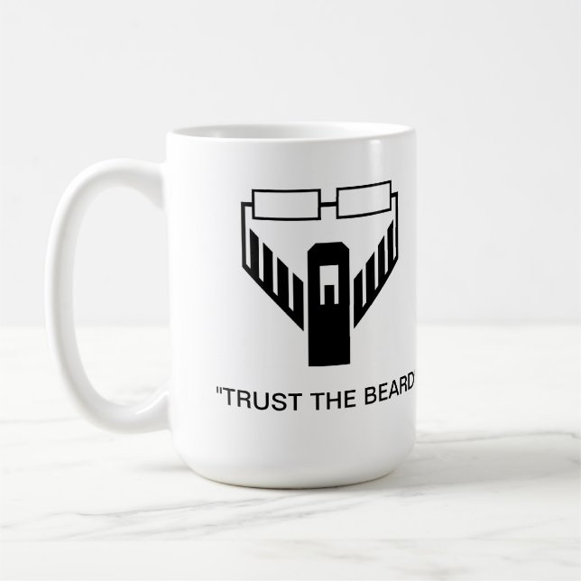 De Café "Confie caneca do logotipo da barba" (Esquerda)