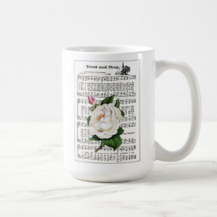 De Café Confie e obedeça a caneca branca clássica
