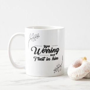 De Café "Confie na Preocupação: Uma Caneca para Inspirar a