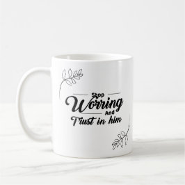 De Café "Confie na Preocupação: Uma Caneca para Inspirar a