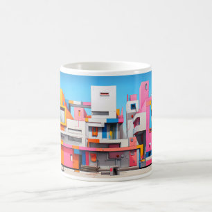 De Café Construindo na sua caneca