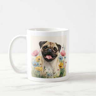 De Café Copo Caneca Pug Paz Amor