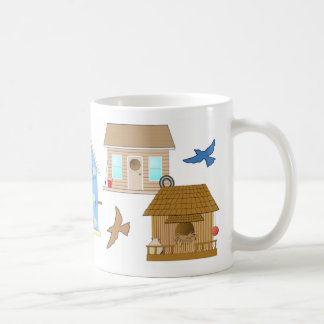 De Café Copo da CANECA da CASA do PÁSSARO