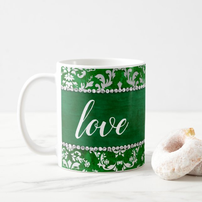 De Café Copo da caneca do amor da prata do damasco do (Com Donut)