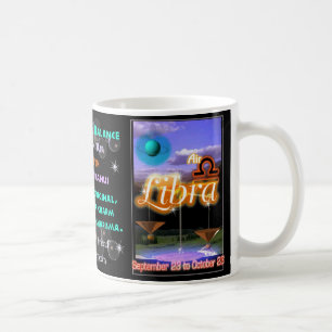 De Café Copo ou caneca do zodíaco do Libra