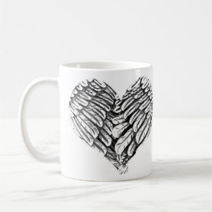 De Café Coração, asas do anjo, caneca espiritual