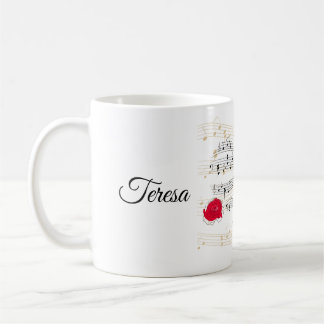 De Café Coração personalizado da música com caneca dos