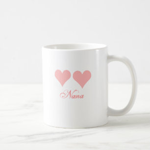 De Café Corações cor-de-rosa Caneca