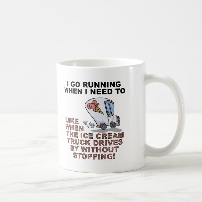 De Café Correndo Por Sorvete Caneca Divertida (Direita)