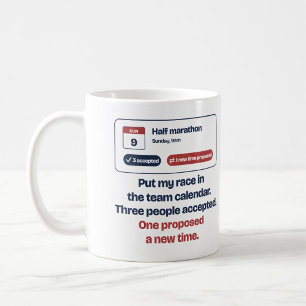 De Café Corrida no Calendário da Equipe: Caneca Engraçada