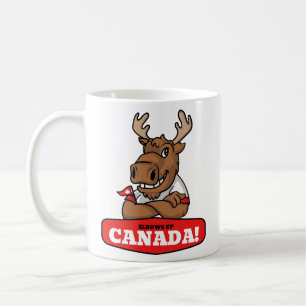 De Café Cotovelos pra Cima Canadá! Caneca com Esquilo Engr