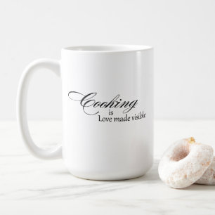 De Café Cozinhar É Amor Feita Uma Caneca Visível