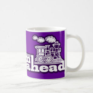 De Café Cozinhe a caneca roxa completa do logotipo do