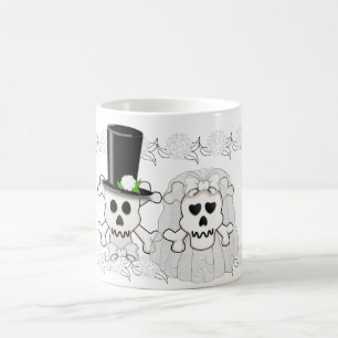 De Café Crânio e Crossbones que Wedding a caneca do casal