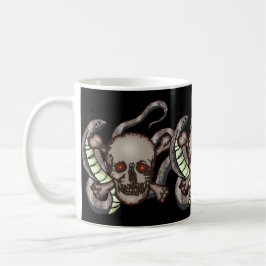 De Café Crânios e caneca dos cobras