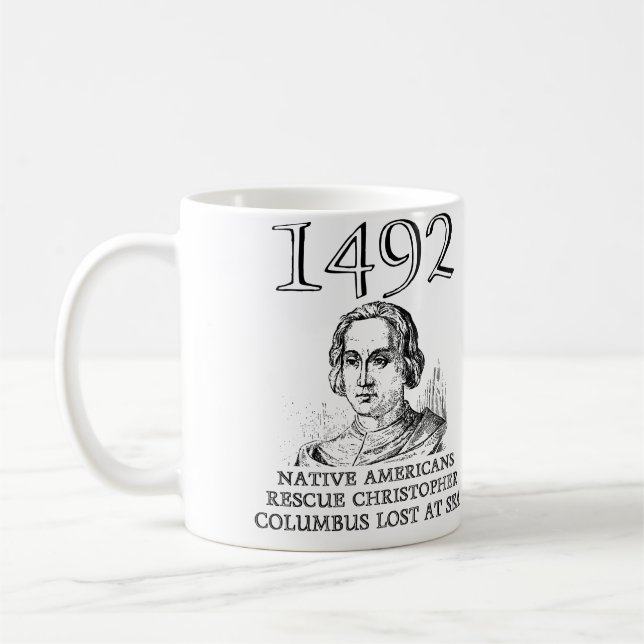 De Café Cristóvão Colombo salvou a caneca engraçada (Esquerda)