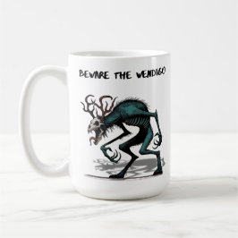 De Café Cuidado com a caneca Wendigo, criptid do horror am