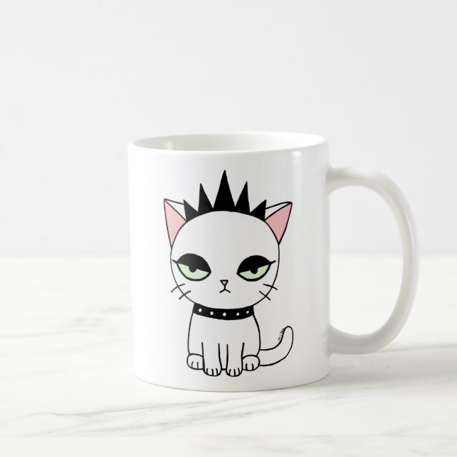 De Café Da caneca engraçada do gato do punk da caneca do (Direita)