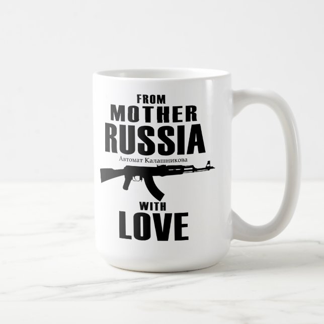 De Café Da mãe Rússia com a caneca do amor AK (Direita)