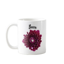 Dahlia Flores Profundas, Flor, Caneca Personalizad
