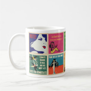 De Café (de 4) caneca do meme da propaganda 10 do vintage