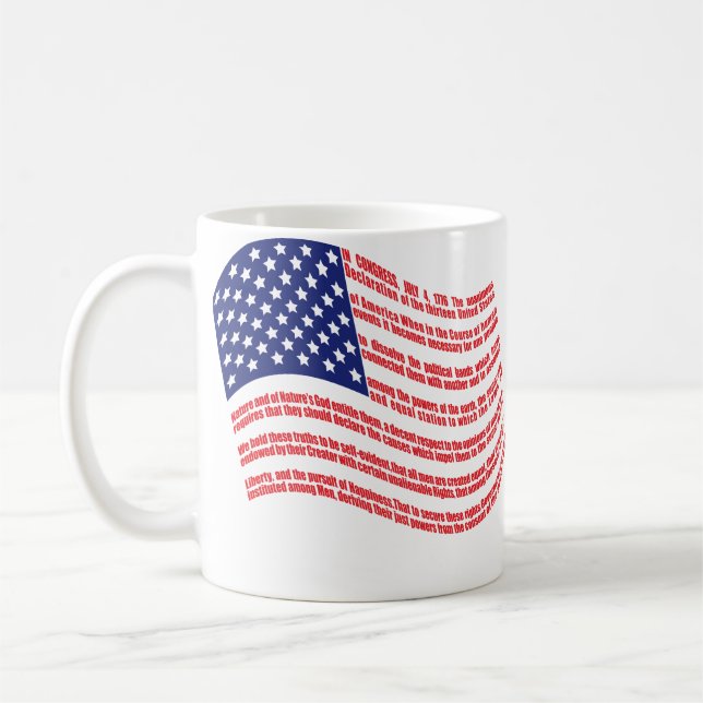 De Café Declaração da caneca da bandeira da independência (Esquerda)