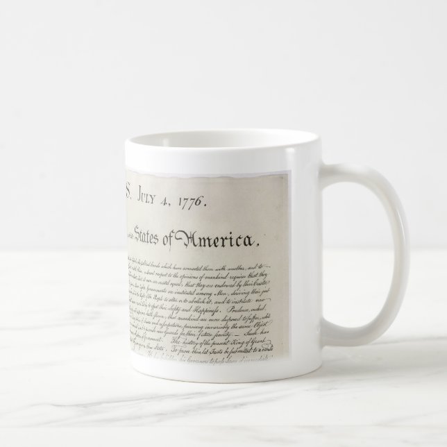 De Café Declaração da caneca da gravura da independência (Direita)