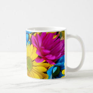 De Café degustação cor-de-rosa caneca azul