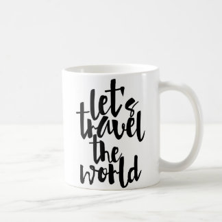 De Café Deixe-nos viajar a caneca do mundo, caneca das