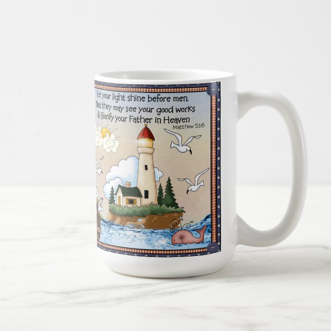 De Café Deixe sua caneca branca clássica do brilho claro (Direita)
