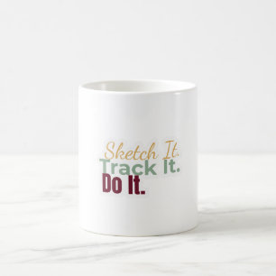 De Café Desenhe. Acompanhe. Faça. Caneca