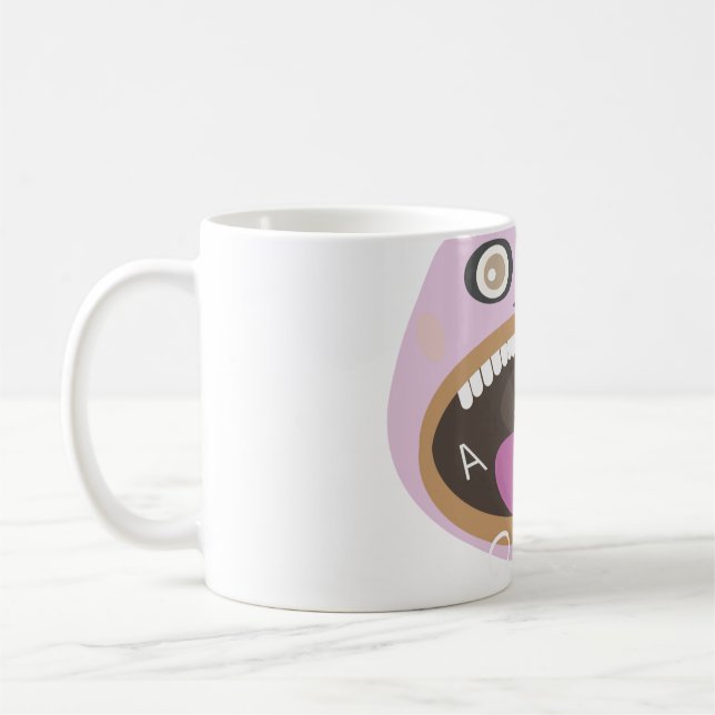 De Café desenho animado, caneca boca aberta (Esquerda)