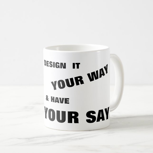 De Café Design da sua própria caneca (Frente Esquerda)
