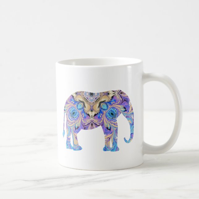 De Café Design do caleidoscópio da caneca do elefante (Direita)