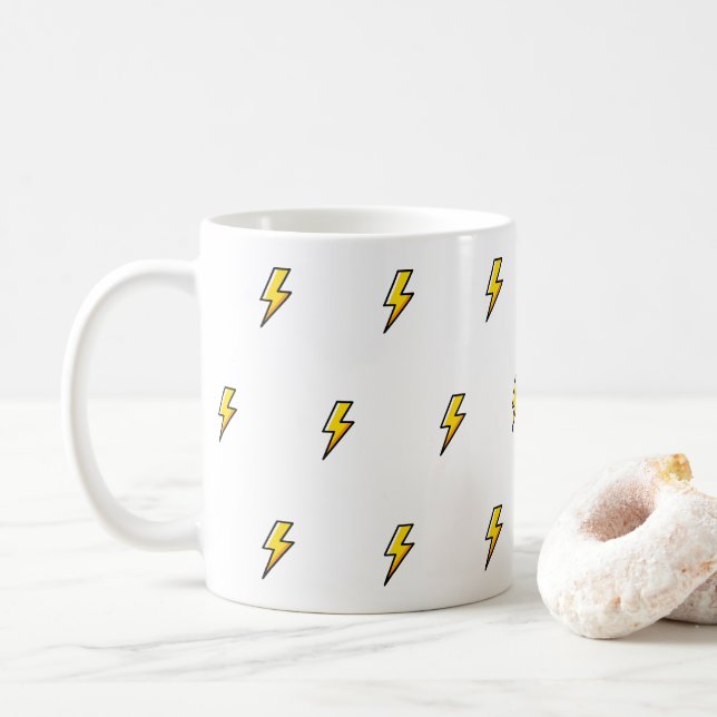 De Café Design do Caneca Relâmpago Amarelo (Com Donut)