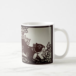 De Café Design do esquilo em Brown e na caneca elegante