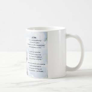 De Café Design do trem - caneca do poema do filho