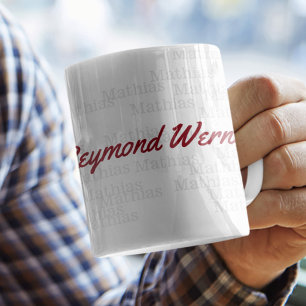 De Café design uma caneca com seu próprio nome