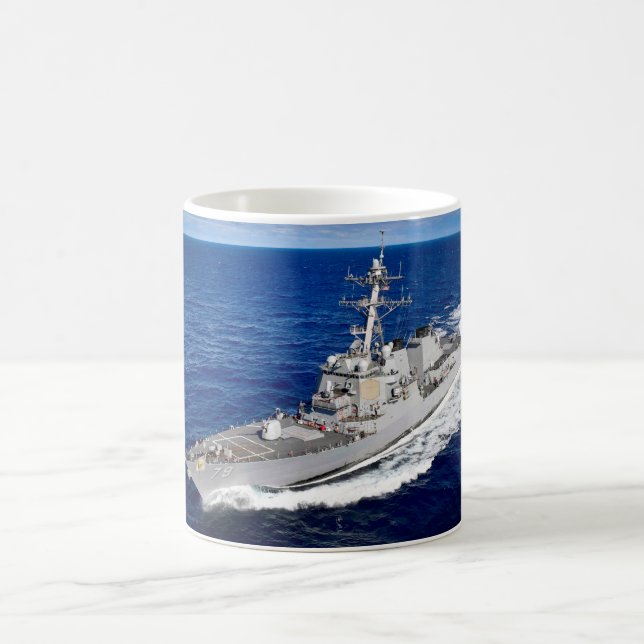 De Café DESTRUIDOR MÍSICO GUIADO - DDG-79 Caneca (Centro)