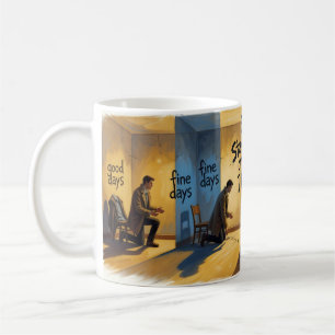 De Café Devo Ficar ou Devo Ir Decisão Caneca