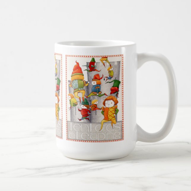 De Café DEZ SENHORES SALTANDO Caneca Alta Branca (Direita)