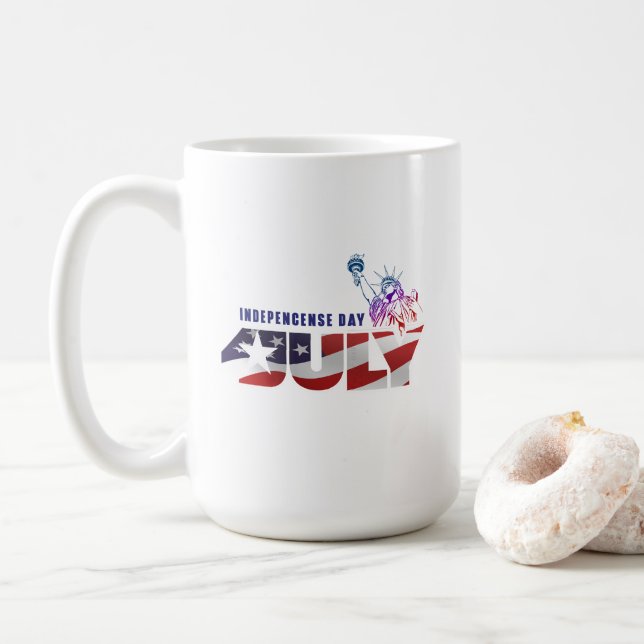 De Café Dia da Independência | Caneca Clássica #15 (Com Donut)
