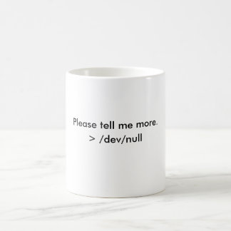 De Café Diga-me mais caneca