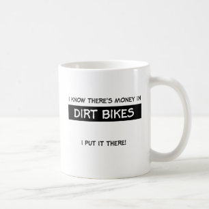 De Café Dinheiro na caneca do motocross da bicicleta da