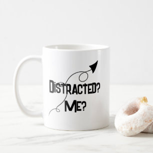 De Café Distraído? Eu? Caneca Divertida TDAH