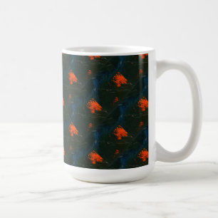 De Café Do "O fogo #7 pântano telhou" a caneca abstrata d