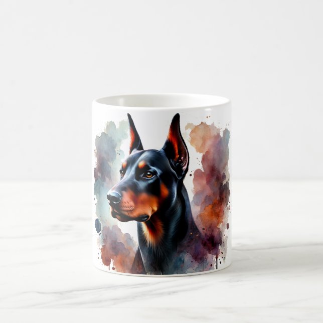 De Café 🐾 Doberman Lovers, esta caneca é para você! 🐾 (Centro)