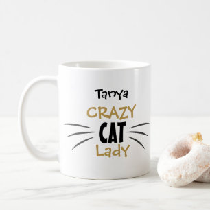 De Café Dona do Gato Louca Bigodes Caneca Divertida Presen